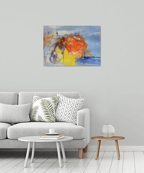 Abstraction Acrylic Painting Original on Canvas Fine Art Modern