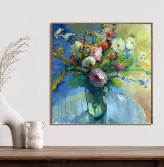 Flowers in the morning light