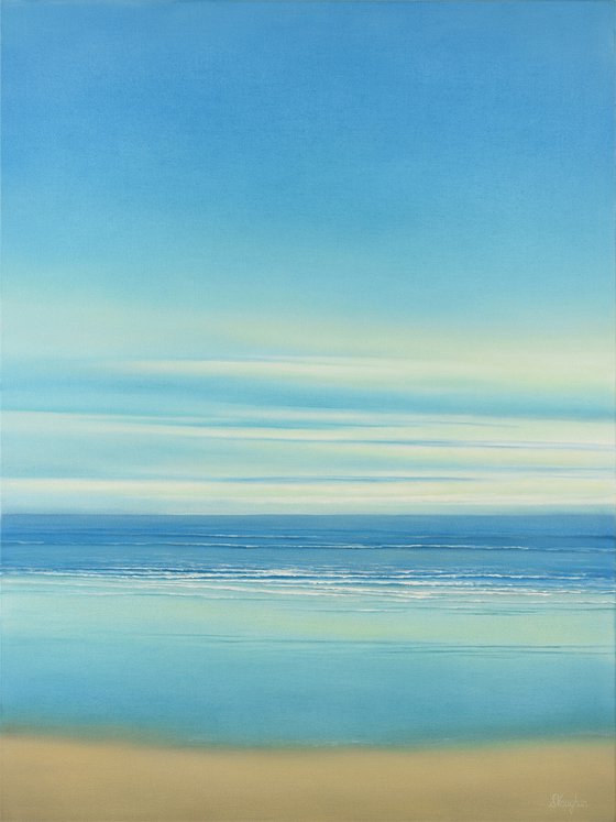 Shore Reflections - Blue Sky Seascape