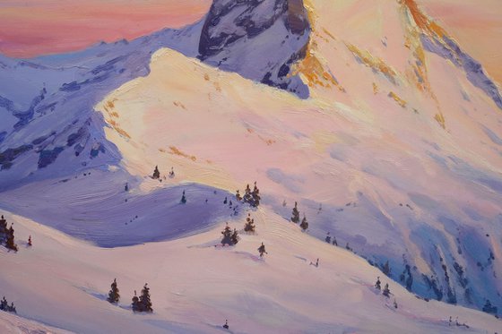 Winter day near the Matterhorn