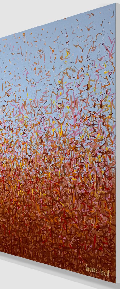 Oondiri Plains One- 66cm squ- acrylic painting on canvas by George Hall