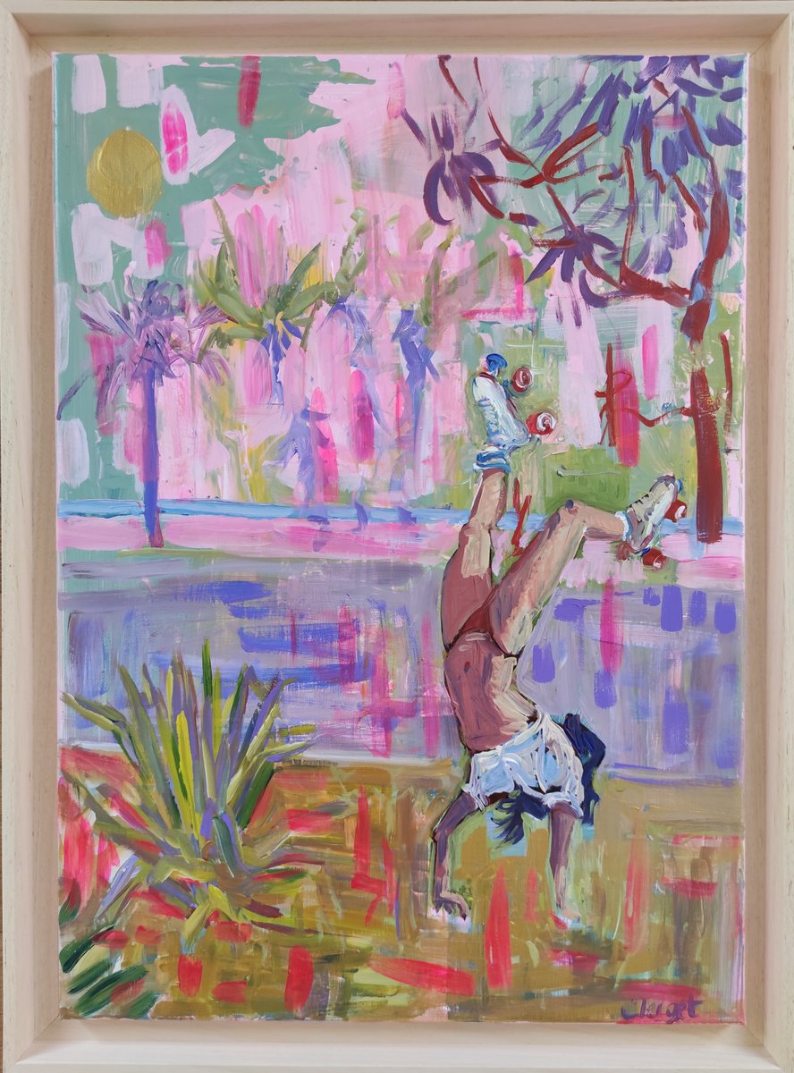  Rollers And Palm Trees By Linda Clerget, 22 X 30, Artwork For Sale On Artfinder
