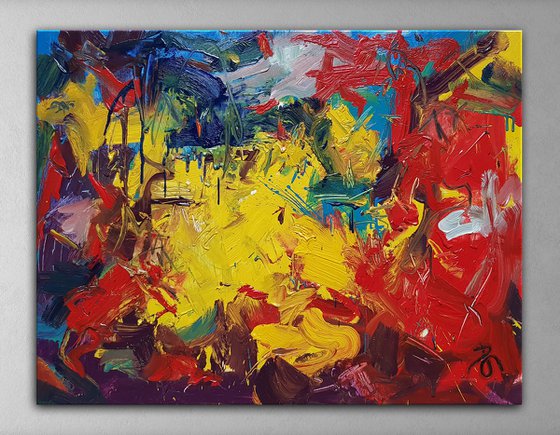 "Lifetime" Abstract Expressionism painting.