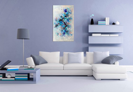Abstract Floral Blues