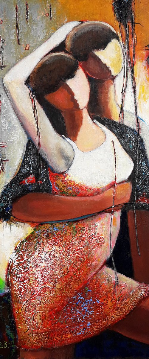 Love and passion(90x60cm, oil/canvas, ready to hang) by Sergey Xachatryan