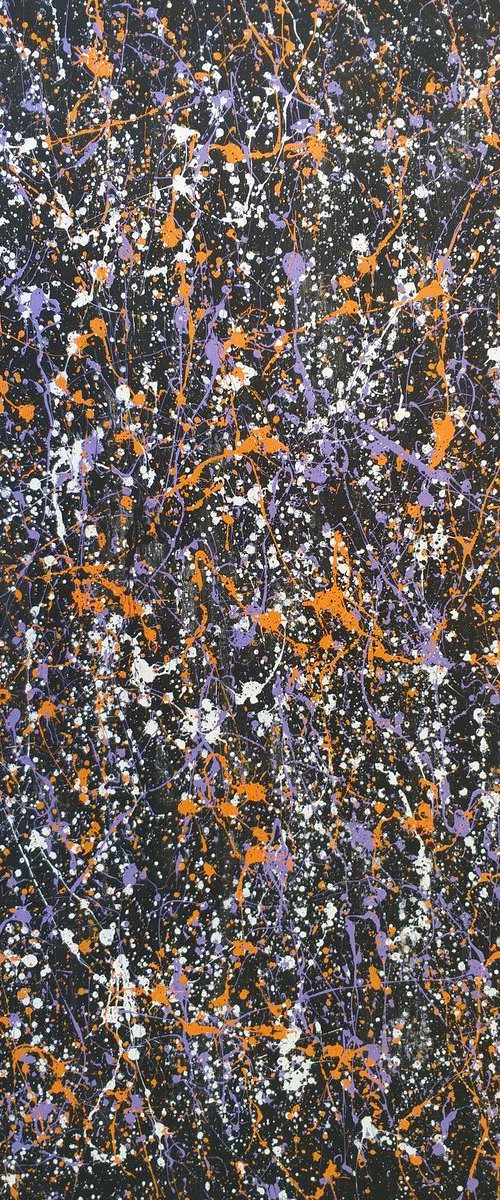 Jackson Pollock style acrylic on canvas by M.Y. by Max Yaskin