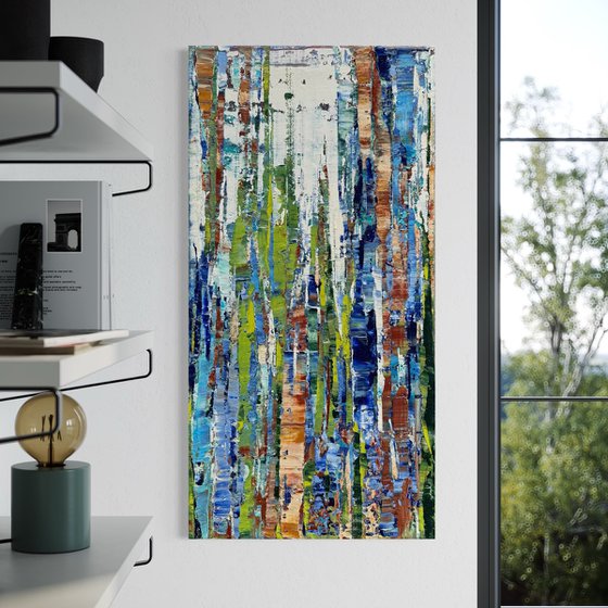 Summer forest at dawn