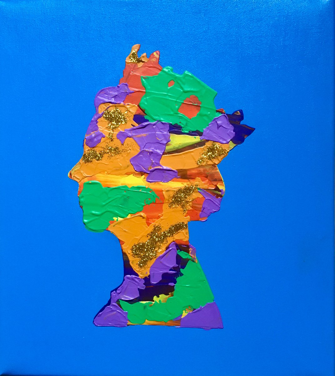 Queen 93 PAINTING INSPIRED BY QUEEN ELIZABETH PORTRAIT Acrylic