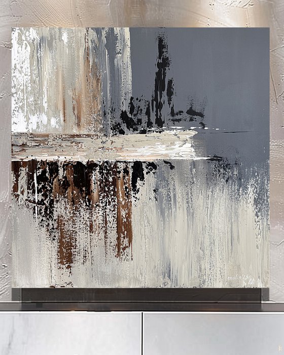 Ivory, Charcoal & Rust