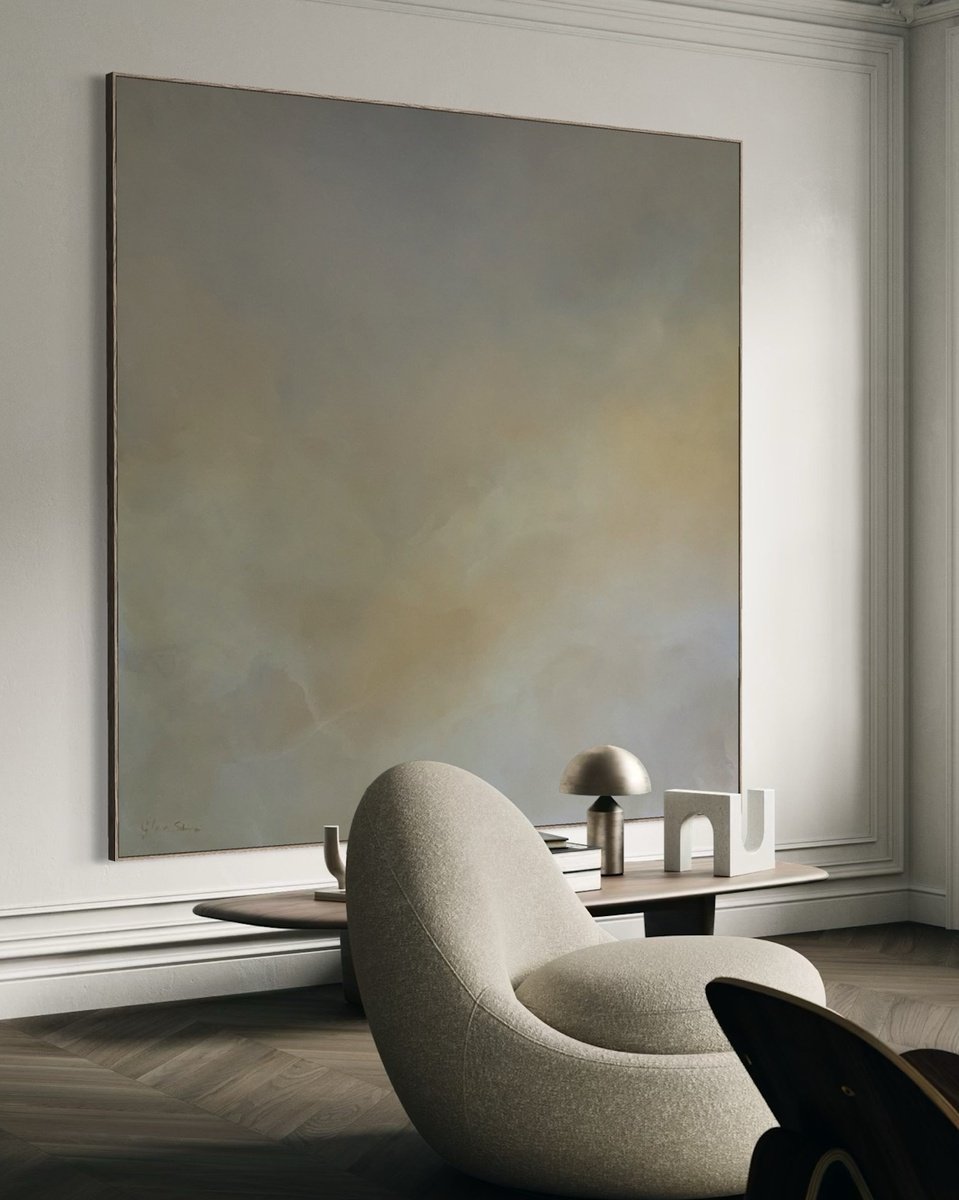 Abstract Acrylic Painting By Gabriela Azar Schreiner, 71 X 71, Sunset