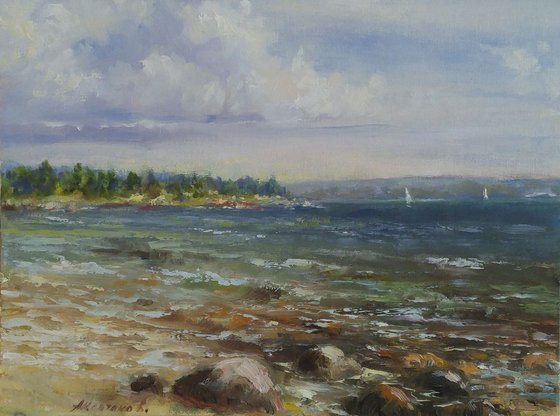 Ocean breeze (plein air) (9x12x0.1")