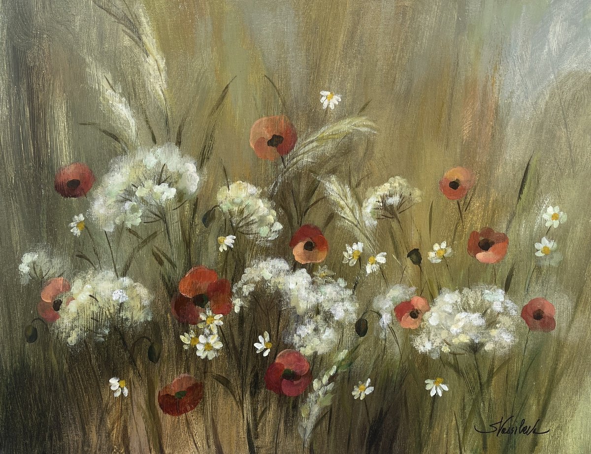  Hidden Meadow By Silvia Vassileva, 28 X 22, Artwork For Sale On Artfinder