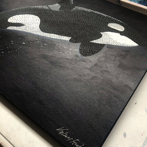 Orca - Orignal acrylic painting on canvas