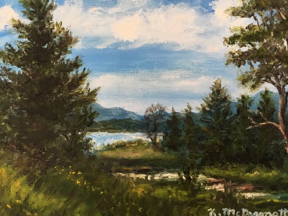 The Way to the Lake - oil 8X10 canvas (SOLD)