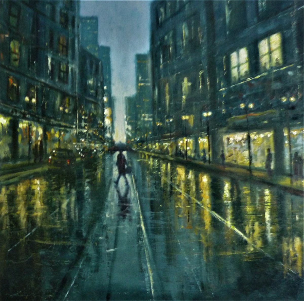 Wet Night in the City by Martin J Leighton