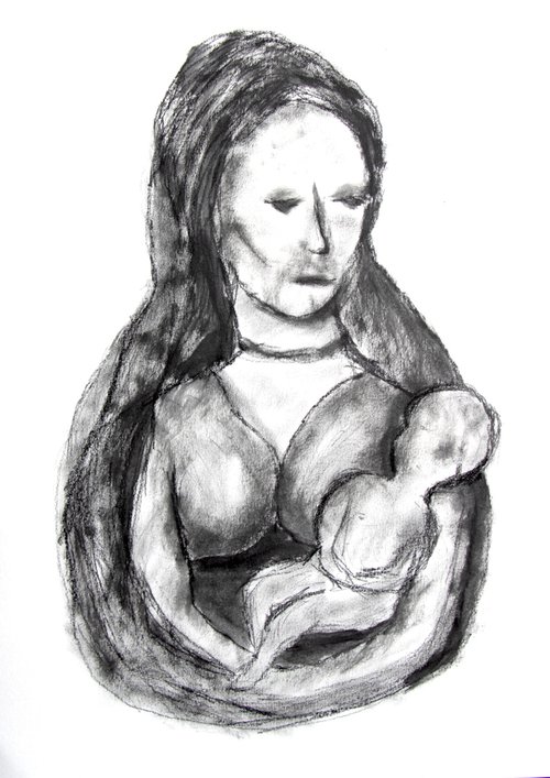 Mother with child 2 by Paola Consonni
