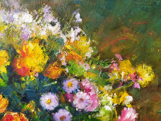 Flowers and plums
