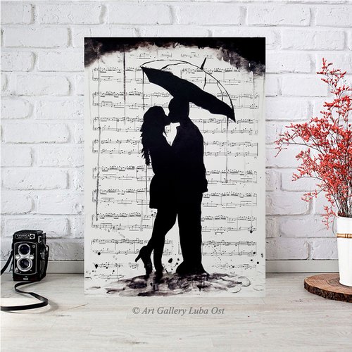 Kiss in the rain by Luba Ostroushko