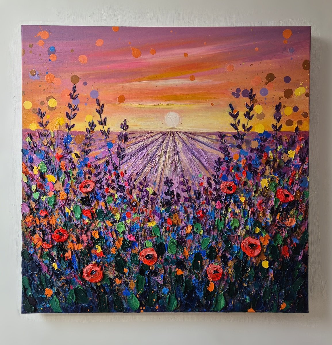 Lavender Moon By Paige Castile, 24 X 24, Artwork For Sale On Artfinder
