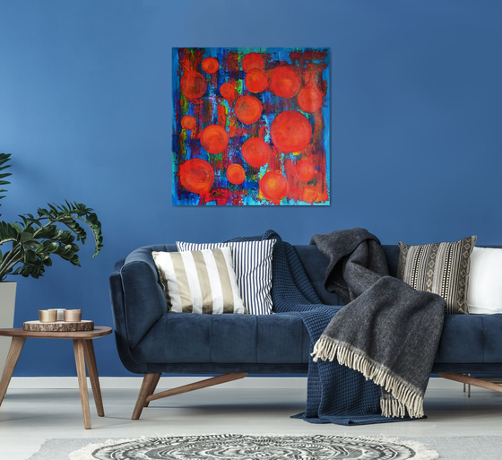 Abstract poppies