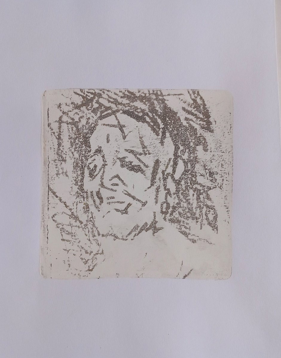 Expressive Portrait Limited Edition Print By Adam Grose Ma Pgce, 9 X 12, Frank Auerbach, Original Artwork
