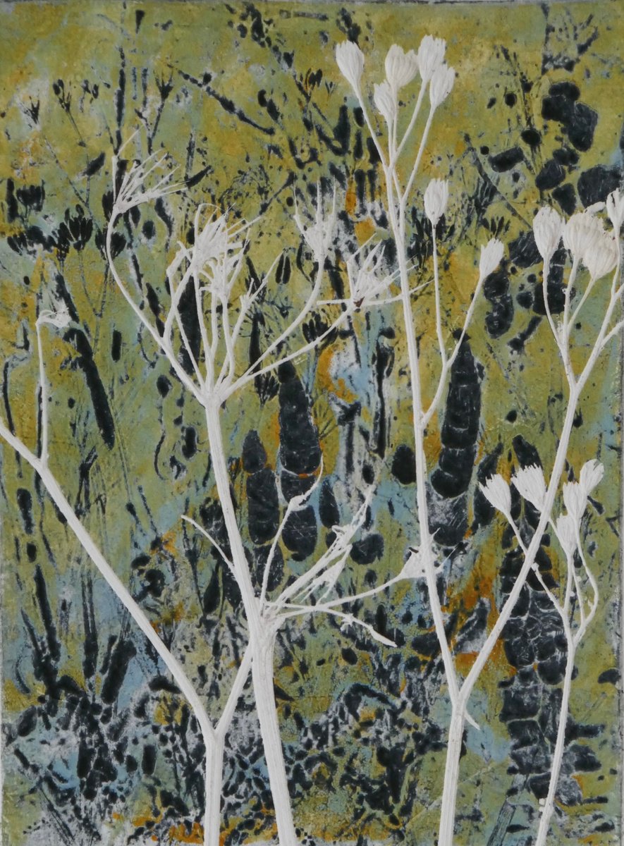 Expressive Botanical Limited Edition Print By Sue Roe, 9 X 13", Winter Woodland, Original Artwork