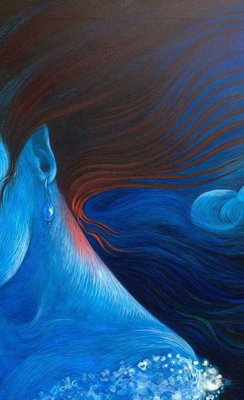 Red rain under a blue moon by Phyllis Mahon