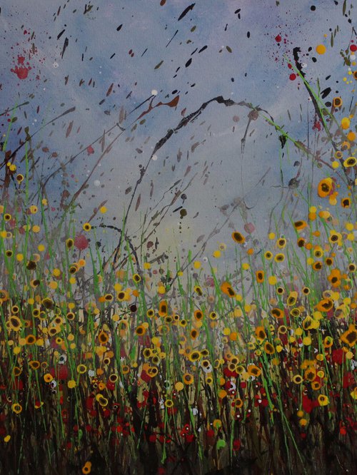 Just Another Morning - Large original abstract painting by Cecilia Frigati