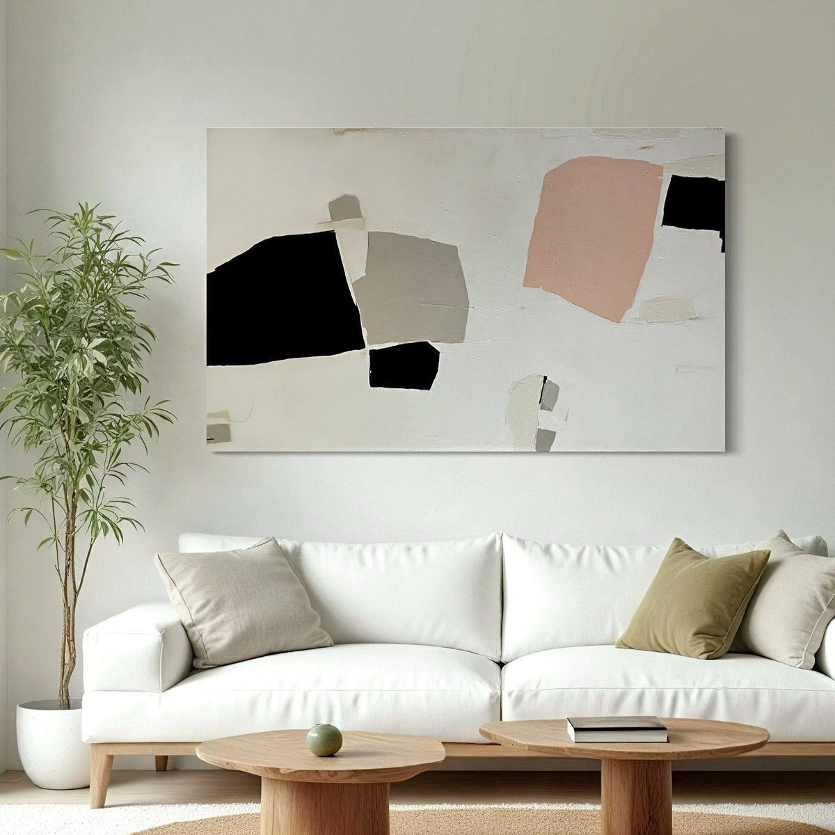 Geometric Abstract Acrylic Painting By Andrea Reichhart, 39 X 63, Appia, Original Artwork