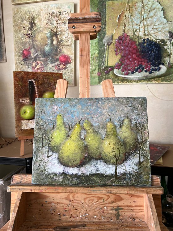 Fruit Pears in nature