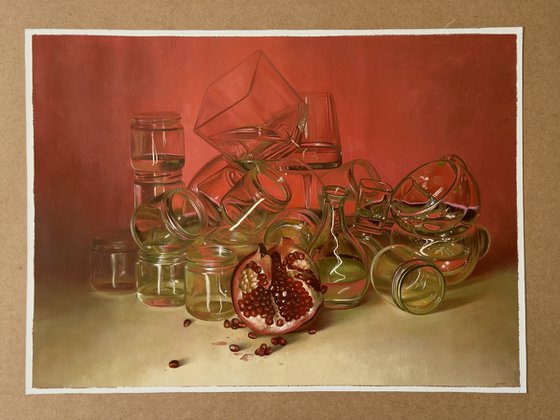 Juicy pomegranate. Still life