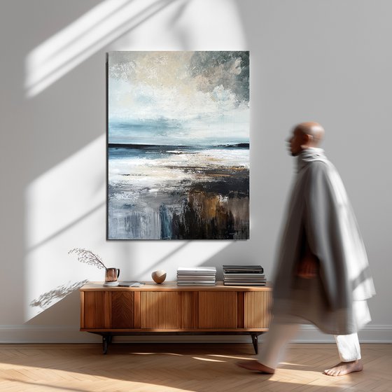 Large Abstract Seascape-Celestial Shoreline