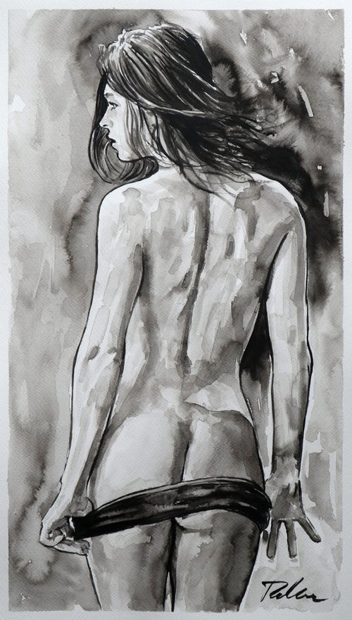 "Undress me" /30x52cm by Tashe