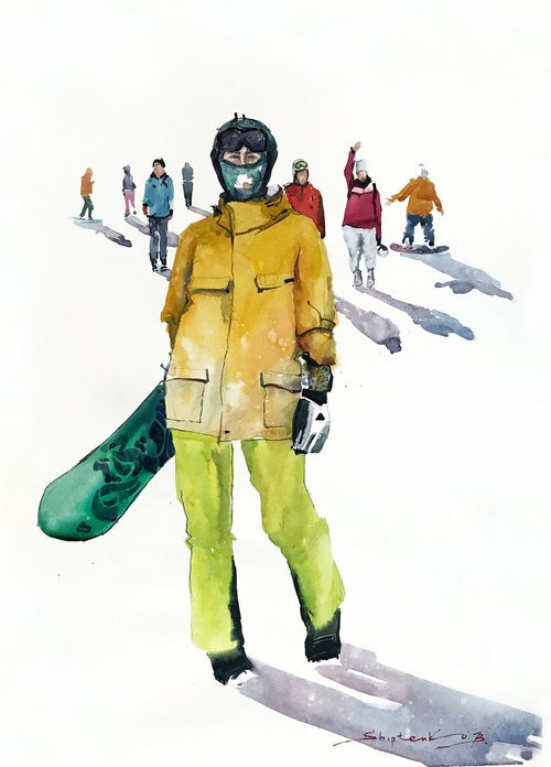 Snowboarders by Bogdan Shiptenko