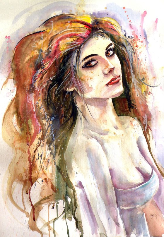 Girl in gold