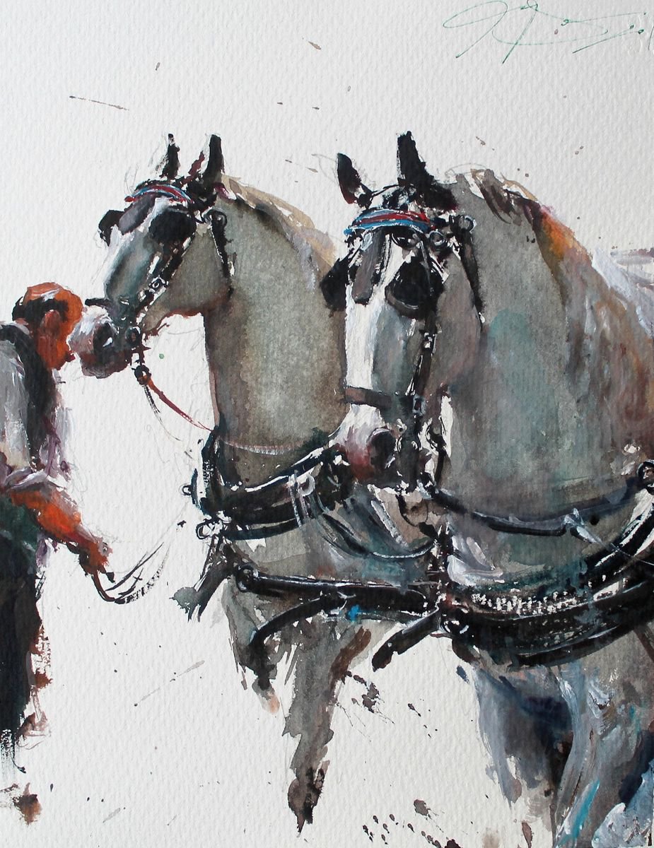 Caring the Horses by Maximilian Damico