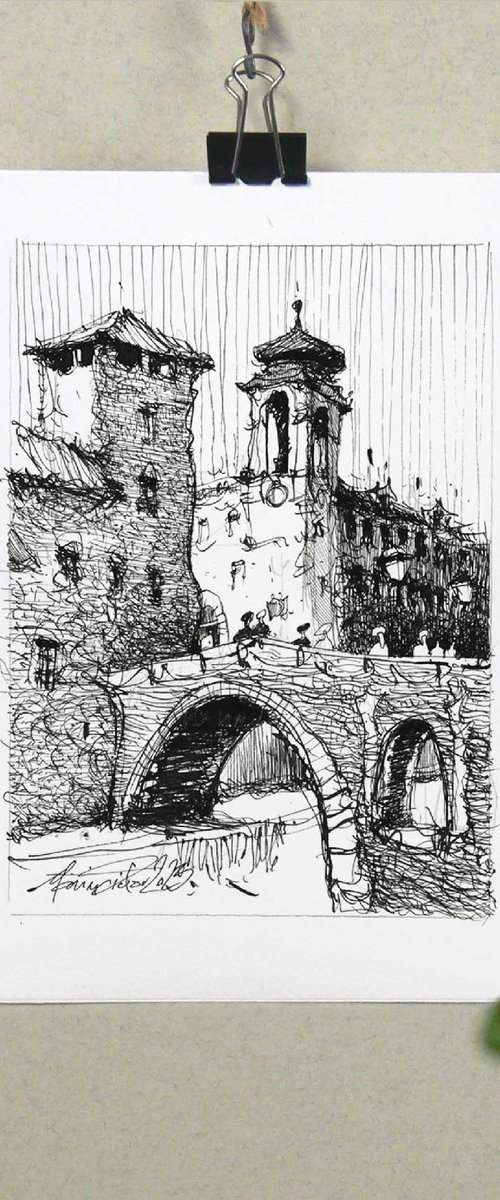 Rome, Ponte Fabricio. by Marin Victor
