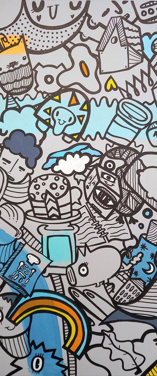 'Residency Wall' canvas 1 by Kev Munday