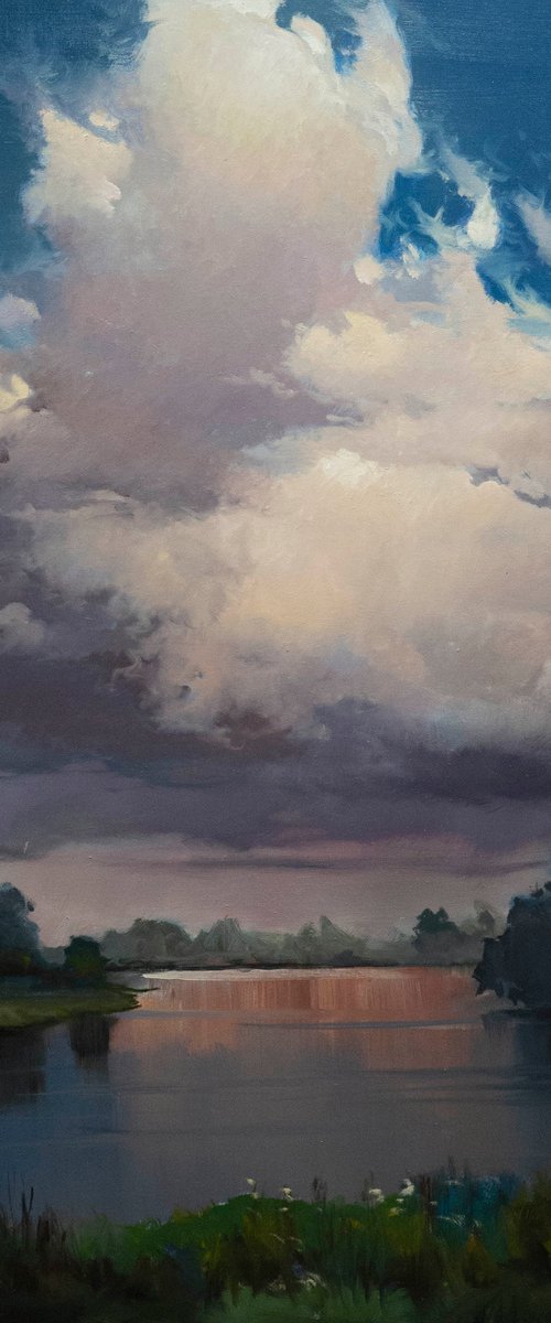 Evening on Sacramento River by Sergei Yatsenko