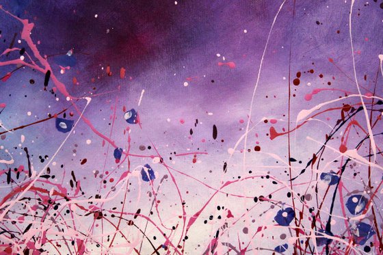 Star Rise #4 - Large original abstract floral painting