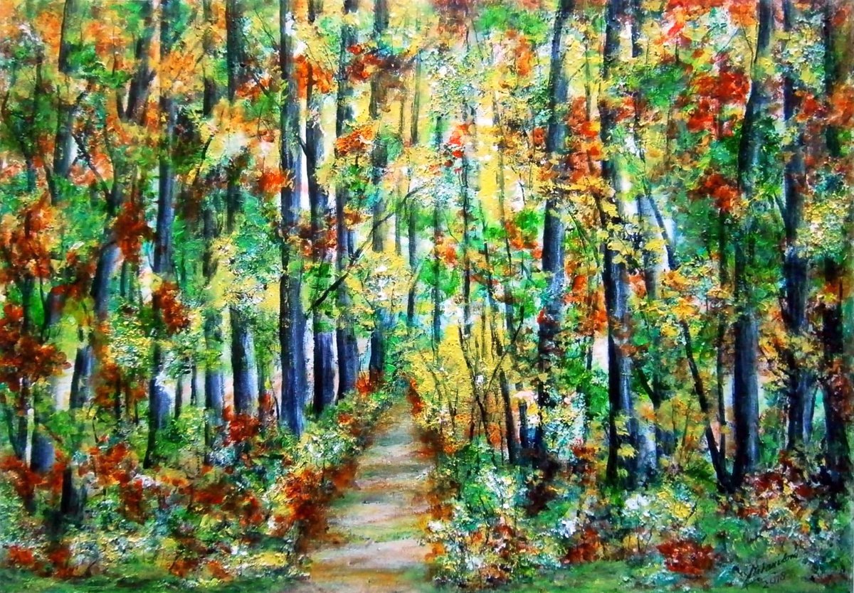 The impression in colors of forest 3 by Emilia Urbanikova