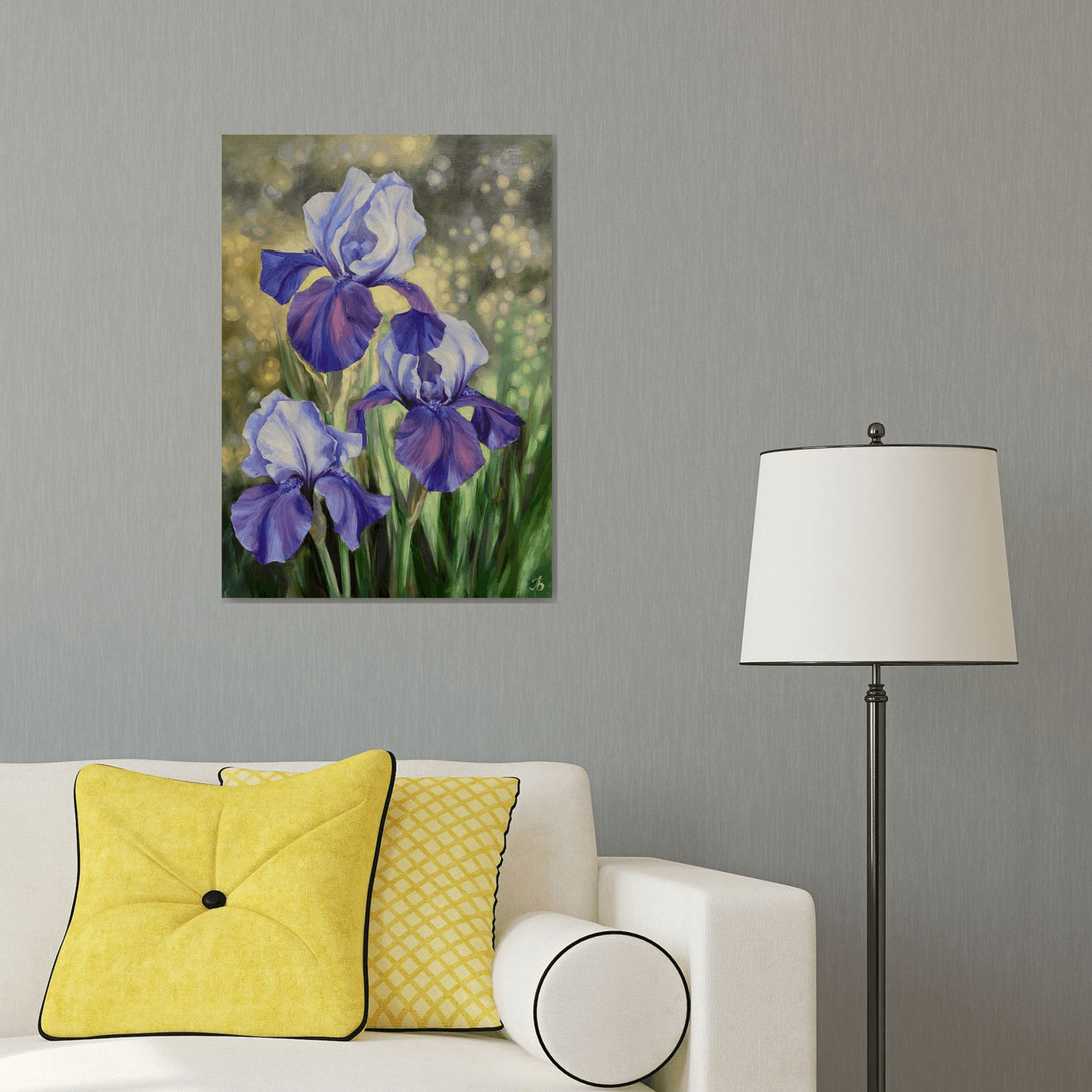 Iris Study on paper, 9x12 Oil Sticks – Melissa Fine Art