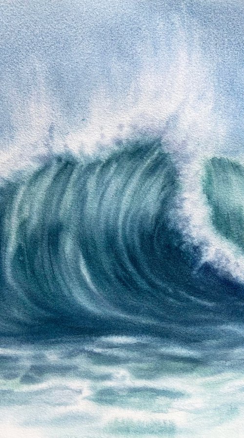Breaking blue wave by Oksana Shvachka