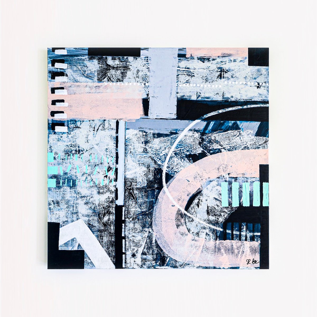 Abstract Acrylic Painting By Hyunah Kim, 36 X 36, Tempus, Original Artwork