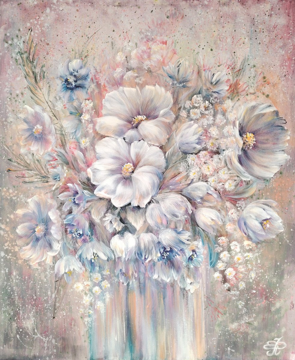 The Lovely Bouquet. Original. By Elena Pertceva, 20 X 24, Artwork For Sale On Artfinder
