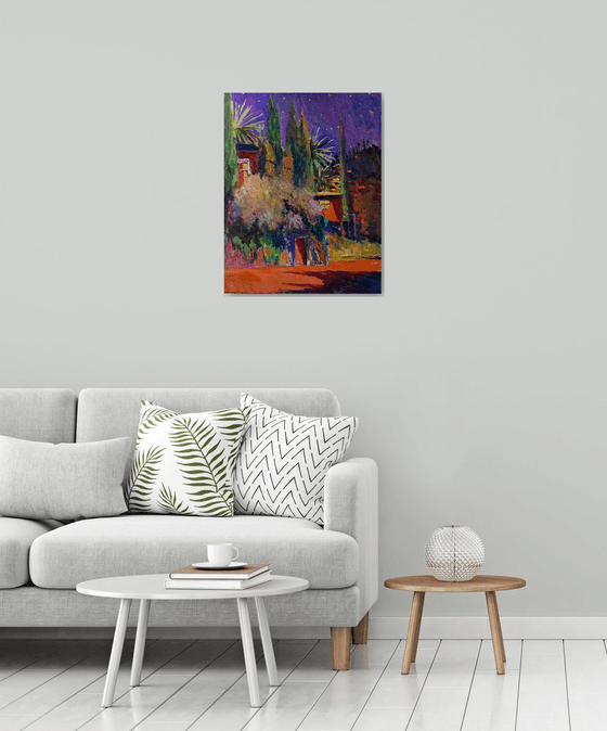 NIght in Suburbs. California