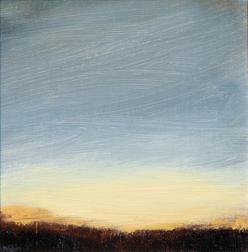 Dawn on  landscape - Miniature Ready to frame by Fabienne Monestier