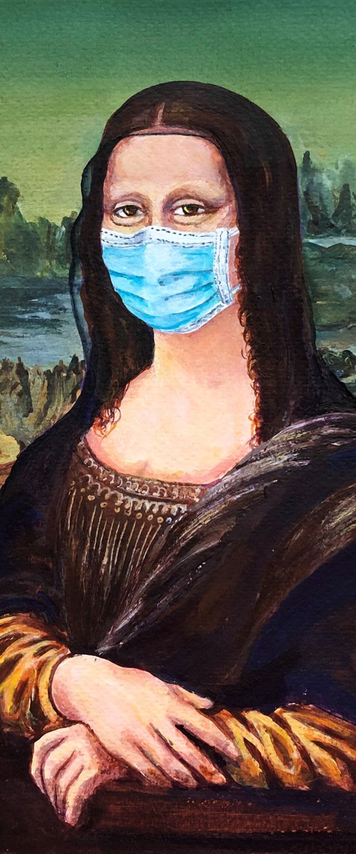 Mona Lisa with mask by Lena Smirnova