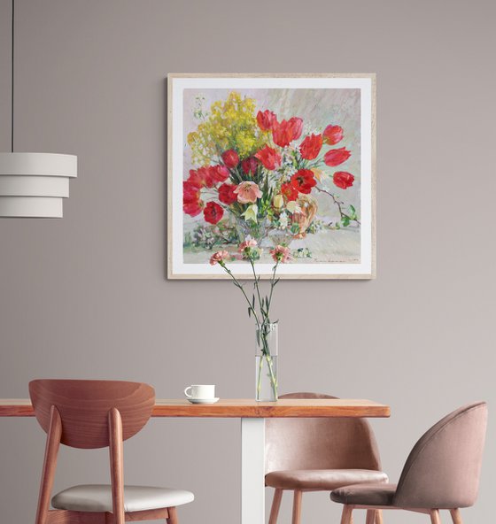 Still life with spring flowers