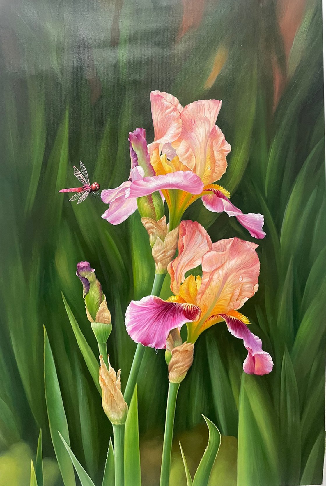 絵画 Oil painting of beautiful flowers. c4e7768036f545eb850189d9ca44c2